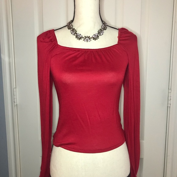 Gorgeous ruby red long sleeve top!! BNWT - Picture 2 of 5